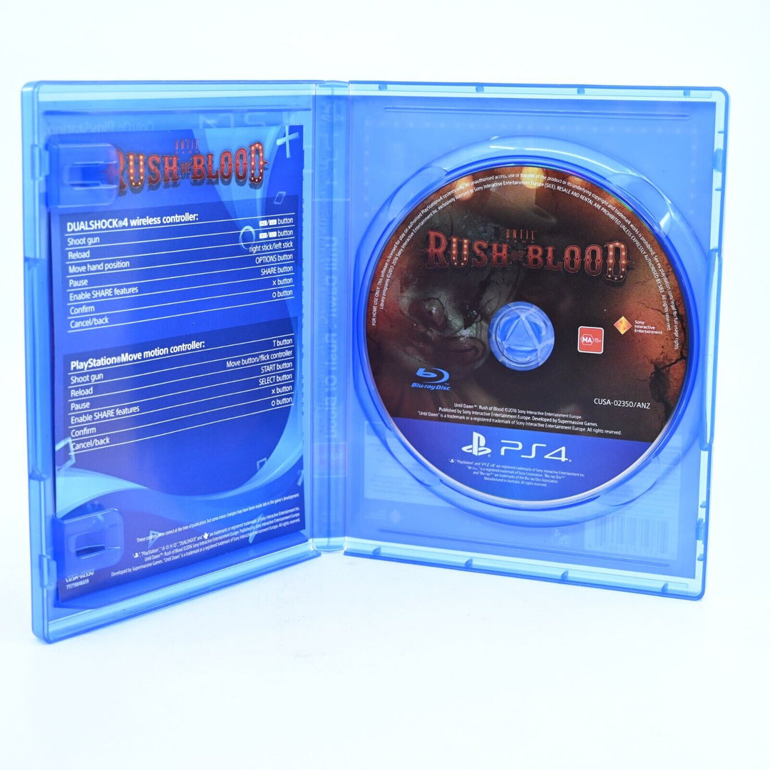 Until Dawn: Rush of Blood - Sony Playstation 4 / PS4 Game - FREE POST!