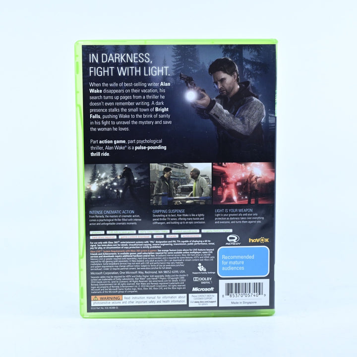 Alan Wake - Xbox 360 Game + Manual - PAL - MINT DISC!
