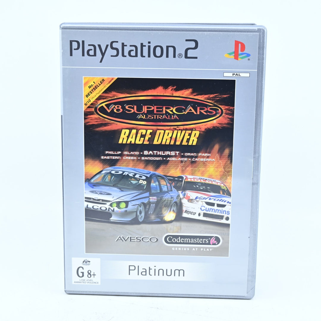 V8 Supercars Race Driver - Sony Playstation 2 / PS2 Game + Manual