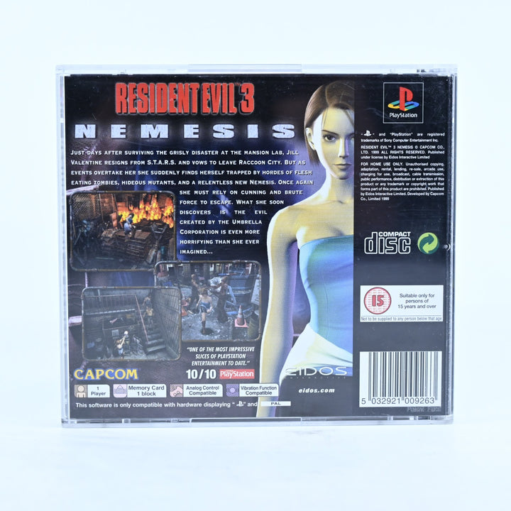 Resident Evil 3 Nemesis - Sony Playstation 1 / PS1 Game + Manual - PAL