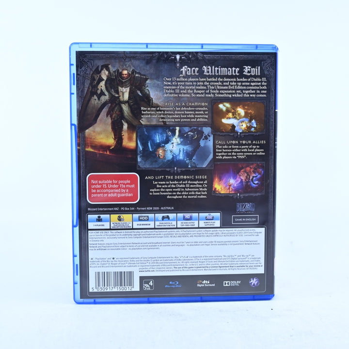 Diablo III: Reaper of Souls - Ultimate Evil Edition - PS4 Game - MINT DISC!