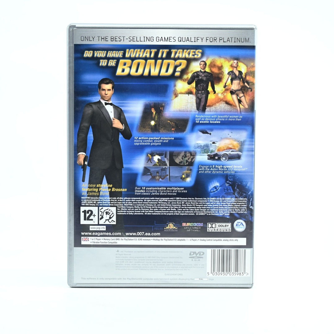 James Bond 007: Nightfire - Sony Playstation 2 / PS2 Game + Manual - PAL