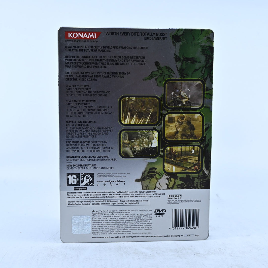 Metal Gear Solid 3: Snake Eater Limited Metal Edition - PS2 Game + Manual