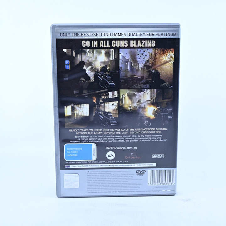 Black - Sony Playstation 2 / PS2 Game + Manual - PAL
