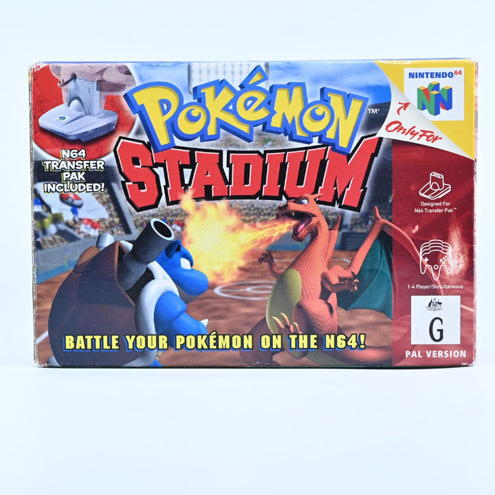 Pokemon Stadium - WITH N64 TRANSFER PAK - N64 / Nintendo 64 Boxed Game - PAL