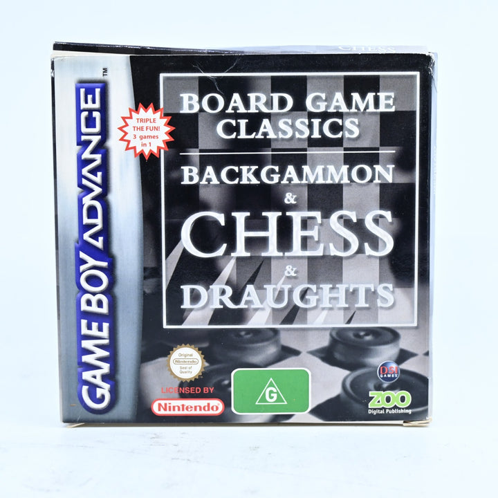 Board Game Classics: Backgammon & Chess & Draughts - GBA Boxed Game - PAL