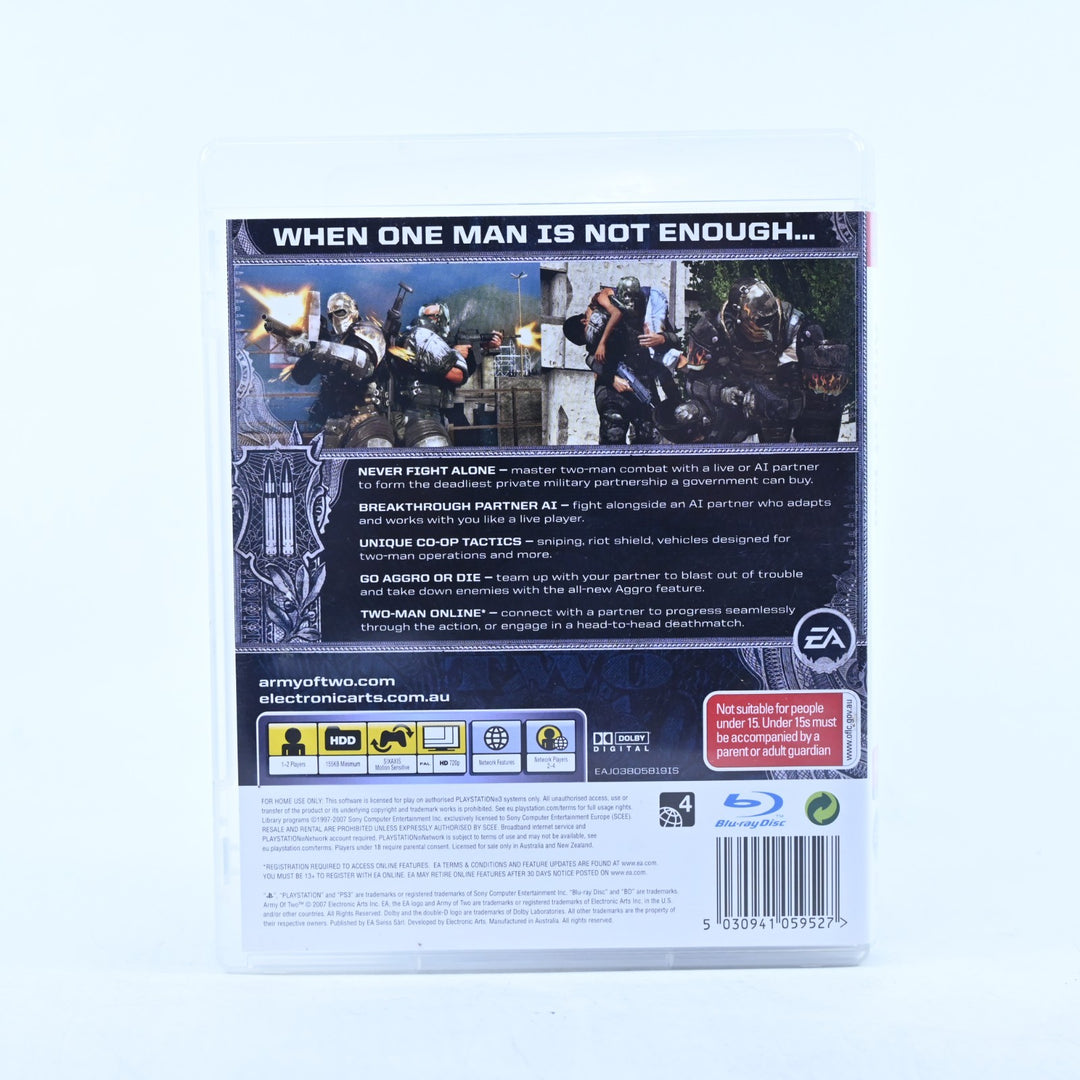 Army of Two - Sony Playstation 3 / PS3 Game + Manual - MINT DISC!
