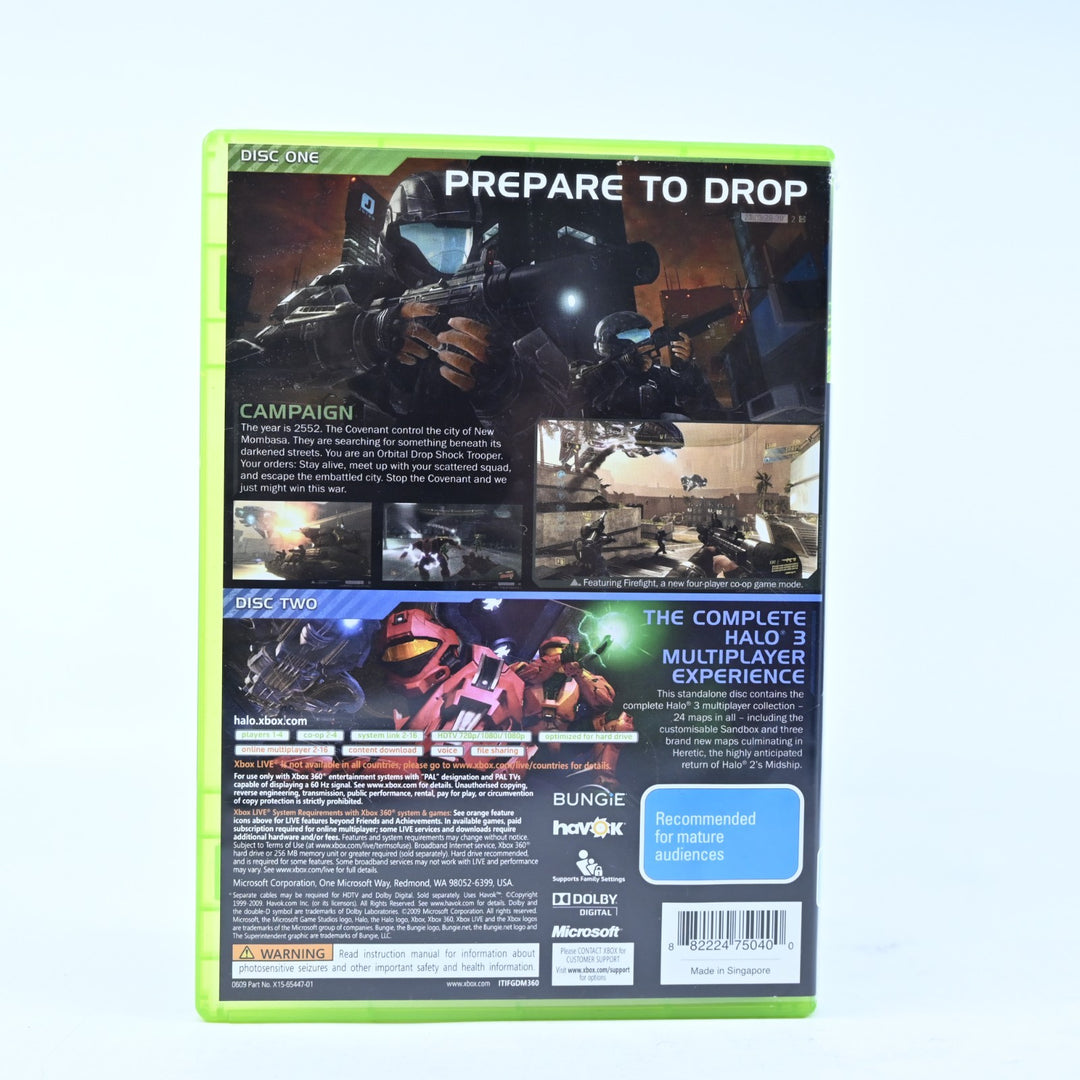 Halo 3 ODST - Xbox 360 Game + Manual - PAL - MINT DISC!