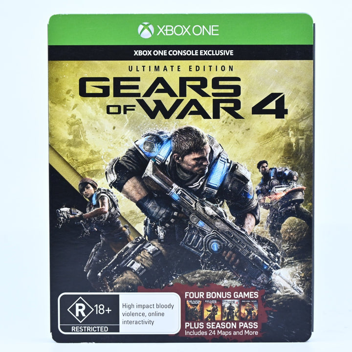 Gears of War 4 Ultimate Edition - Steelbook + Stickers - Xbox One - No Game