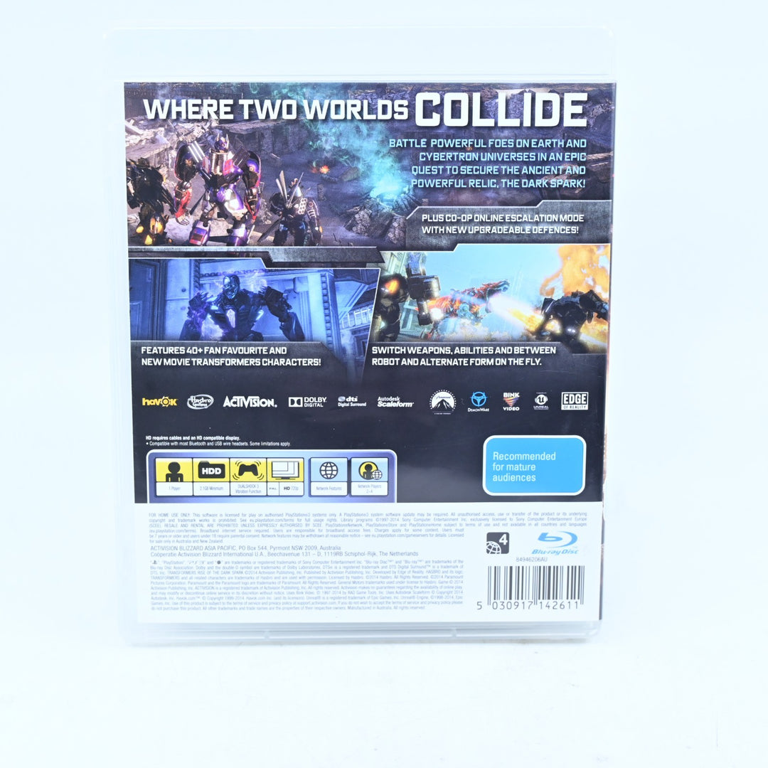 Transformers: Rise of the Dark Spark - Sony Playstation 3 - AUS PAL - FREE POST!