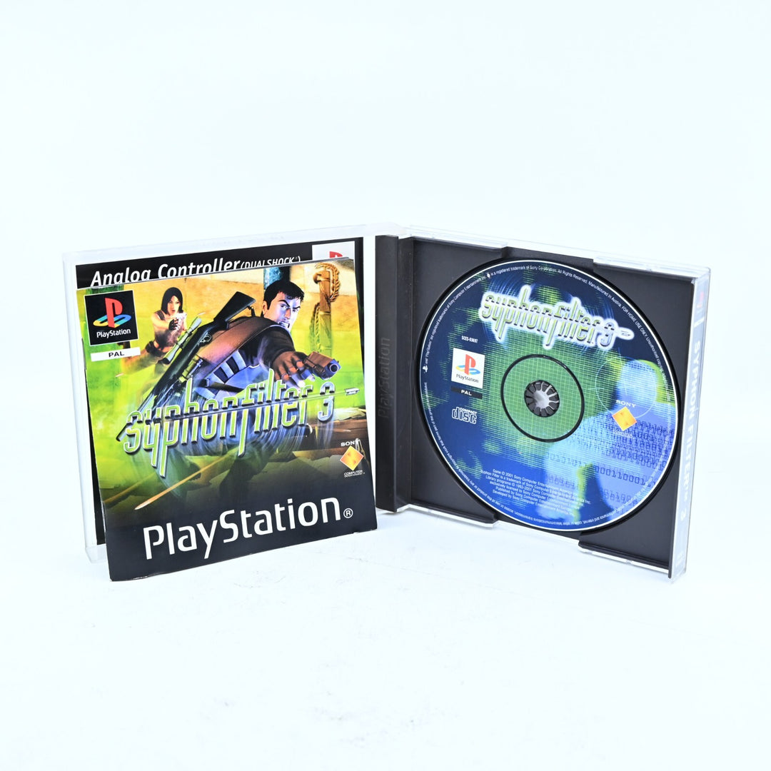 Syphon Filter 3 - Sony Playstation 1 / PS1 Game + Manual - PAL - MINT DISC!