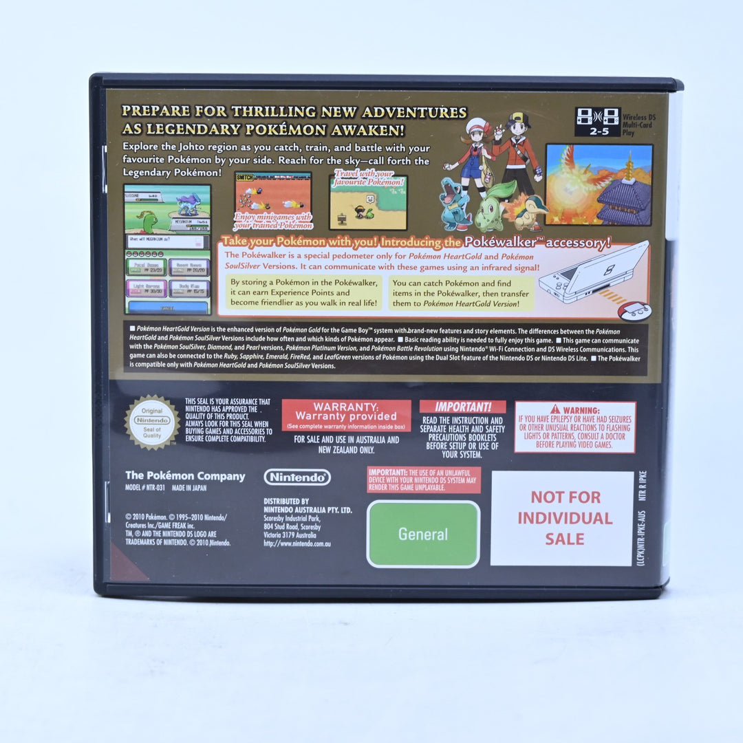 Pokemon HeartGold - Nintendo DS Game Boxed + PokeWalker + Manual Heart Gold