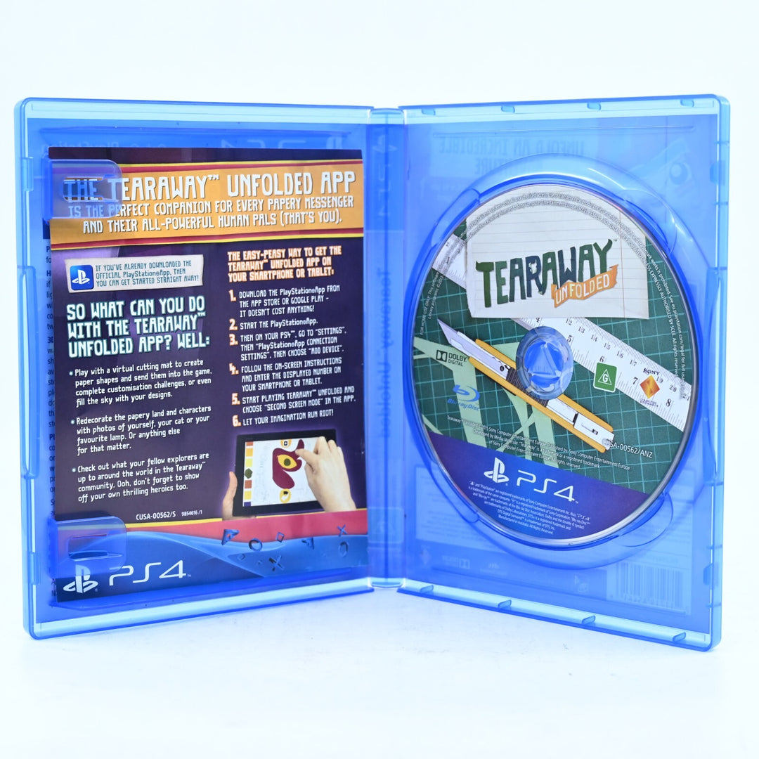 Tearaway Unfolded - Sony Playstation 4 / PS4 Game - FREE POST!