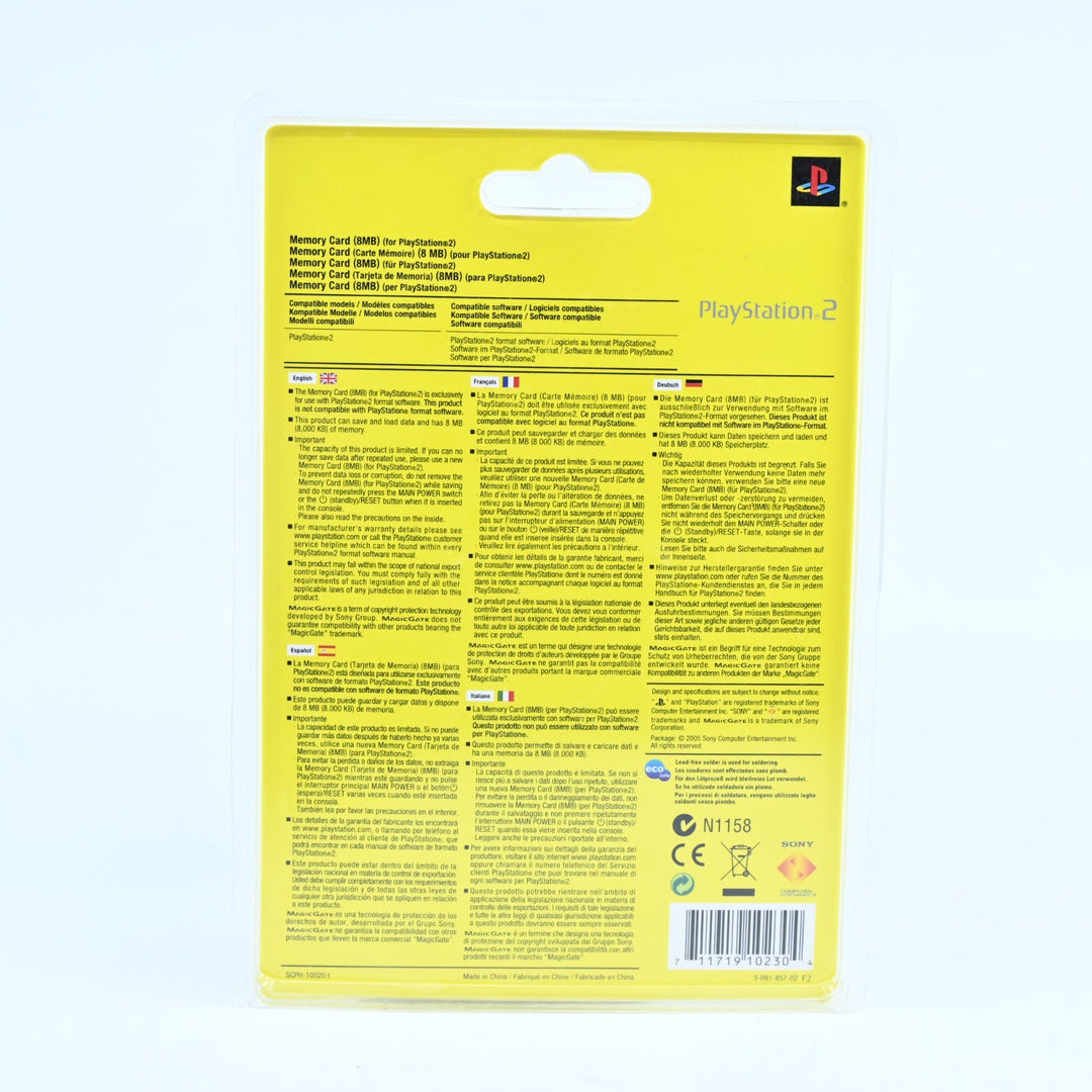 SEALED! Official PlayStation 2 8MB Memory Card - SCPH-10020E - PS2 Accessory
