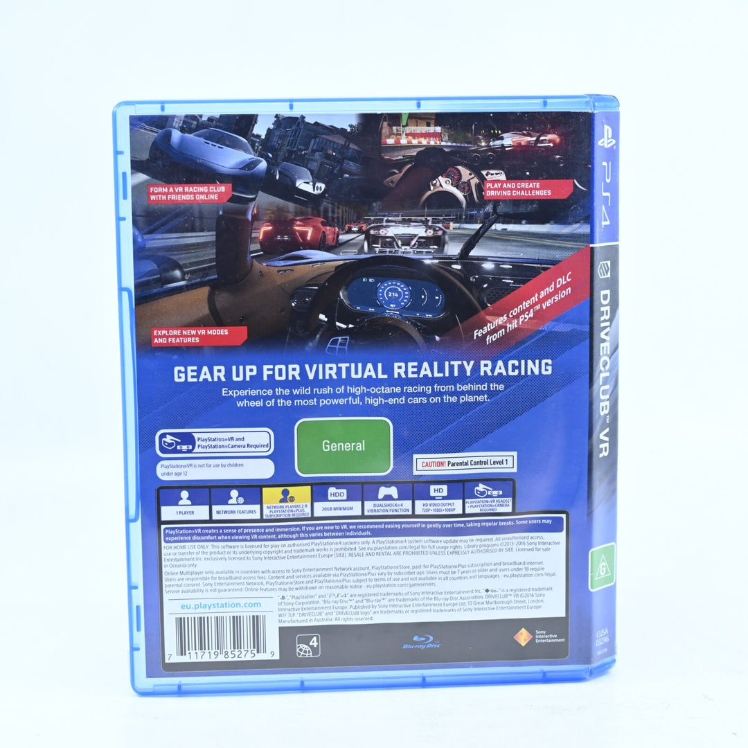 Driveclub VR - Sony Playstation 4 / PS4 Game - FREE POST!