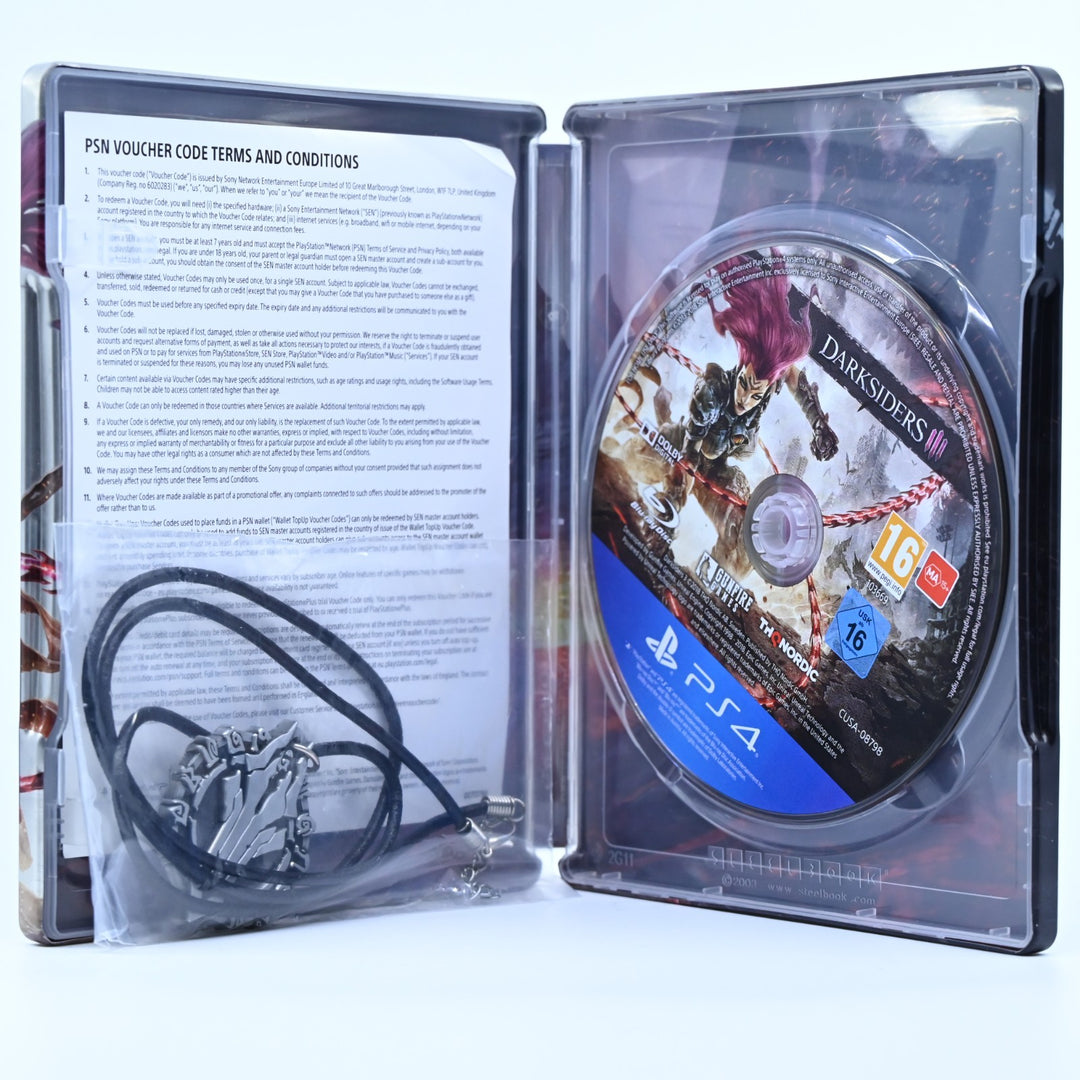 Darksiders III 3 Steelbook Apocalypse Edition Amulet Sony Playstation 4 PS4 Game