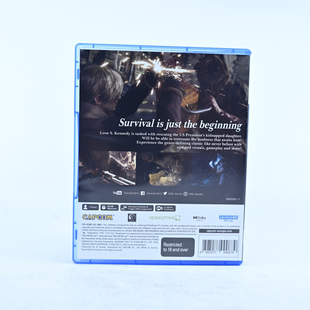 Resident Evil 4 - 2023 Remake - Sony Playstation 5 / PS5 Game - MINT DISC!