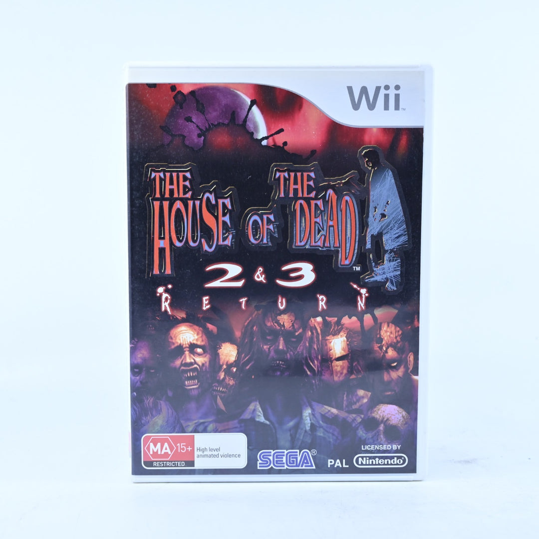 House of the Dead 2 &amp; 3 Return - Nintendo Wii Game + Manual - PAL - MINT DISC!