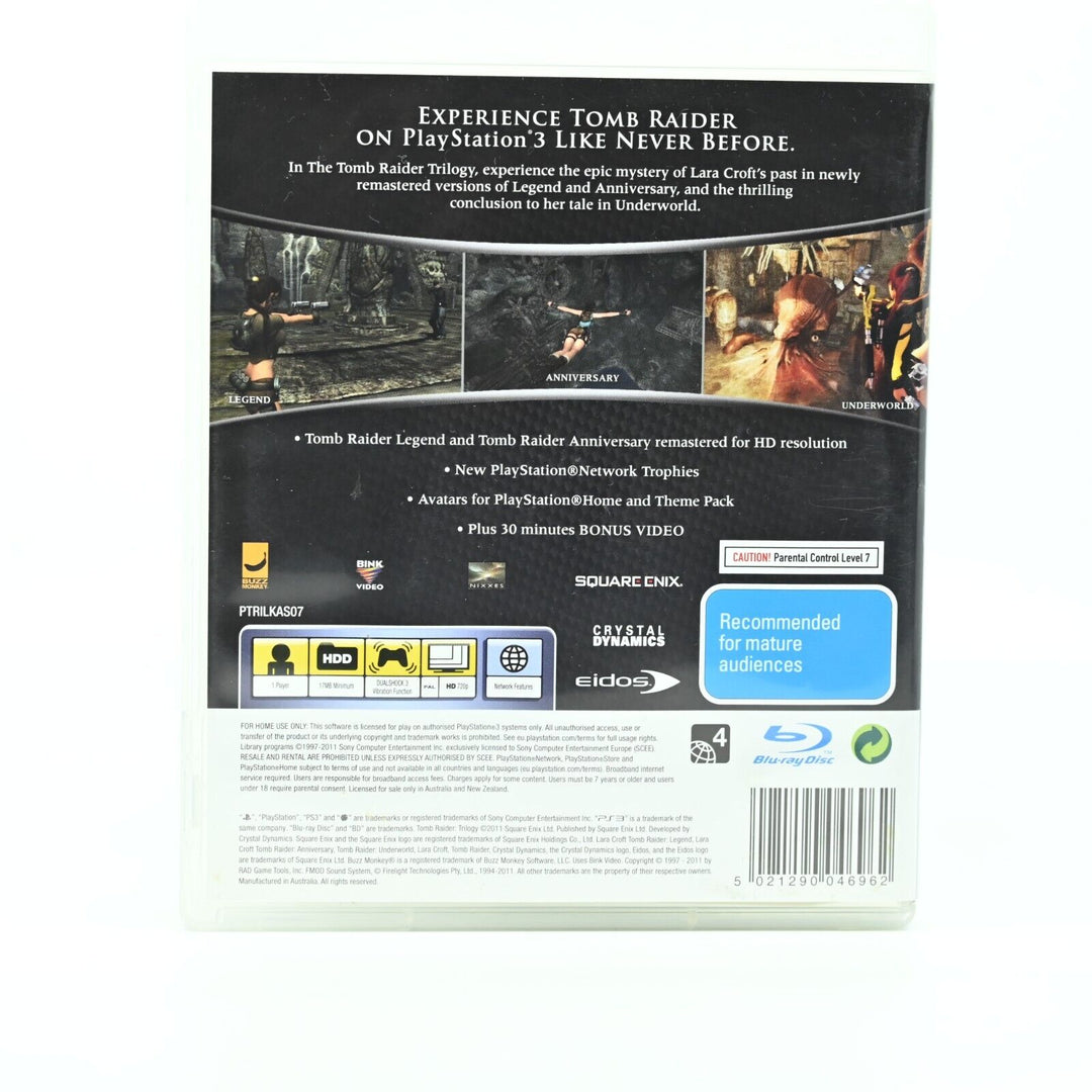 The Tomb Raider Trilogy - Sony Playstation 3 / PS3 Game - FREE POST!