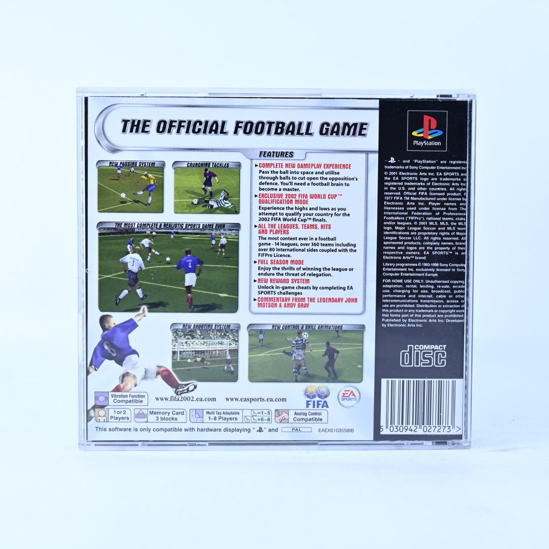 FIFA Football 2002 - Sony Playstation 1 / PS1 Game + Manual - PAL - MINT DISC!