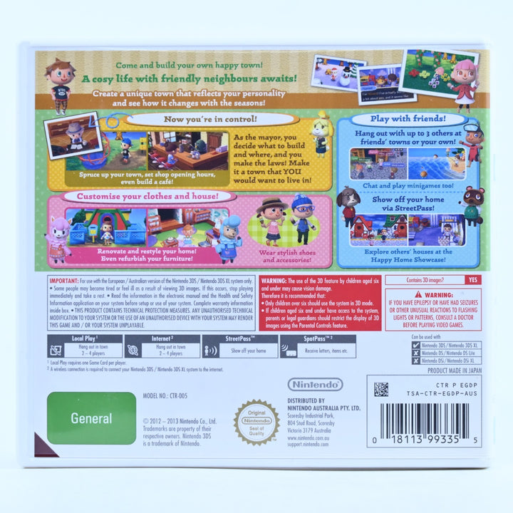 Animal Crossing: New Leaf - Nintendo 3DS Game - PAL + Manual - FREE POST!