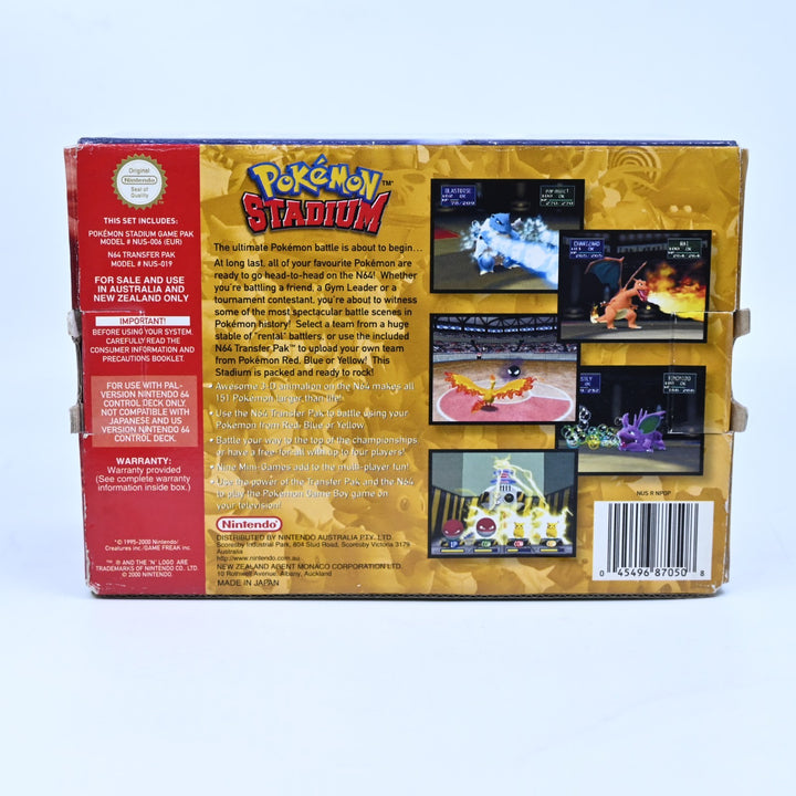 Pokemon Stadium - WITH N64 TRANSFER PAK - N64 / Nintendo 64 Boxed Game - PAL