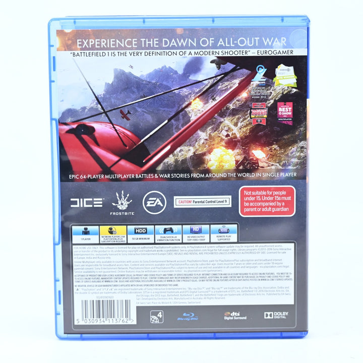 Battlefield 1 - Sony Playstation 4 / PS4 Game - FREE POST!