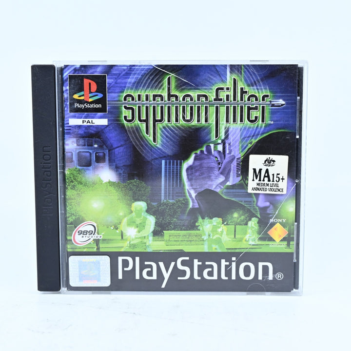 Syphon Filter - Sony Playstation 1 / PS1 Game + Manual - PAL - MINT DISC!