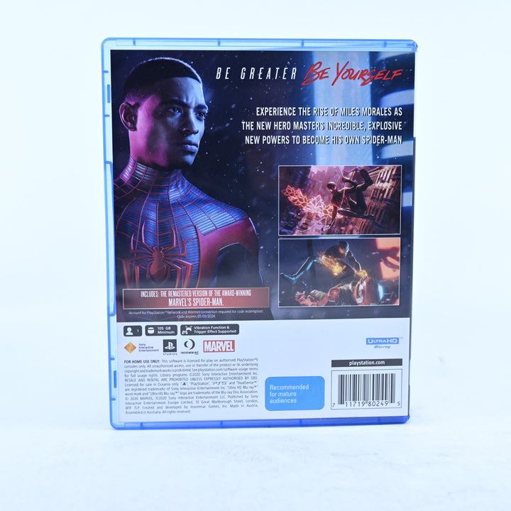 Spider-Man Miles Morales - Sony Playstation 5 / PS5 Game - NO DLC - MINT DISC!