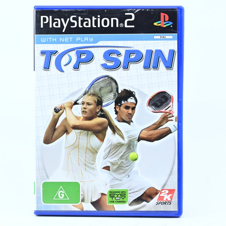 Top Spin - Sony Playstation 2 / PS2 Game + Manual - PAL - FREE POST!
