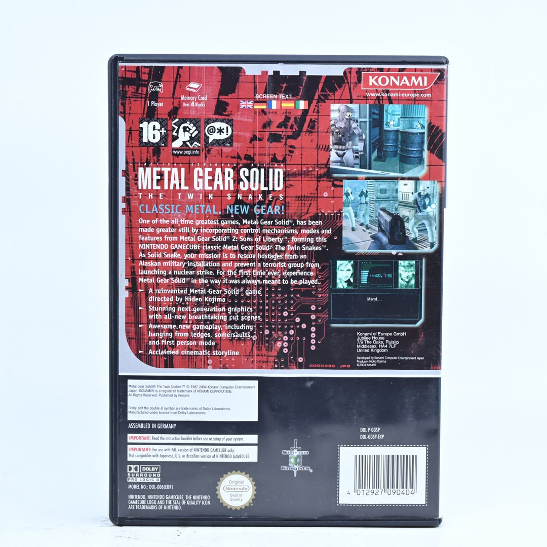 Metal Gear Solid: The Twin Snakes - Nintendo Gamecube Game + Manual - PAL