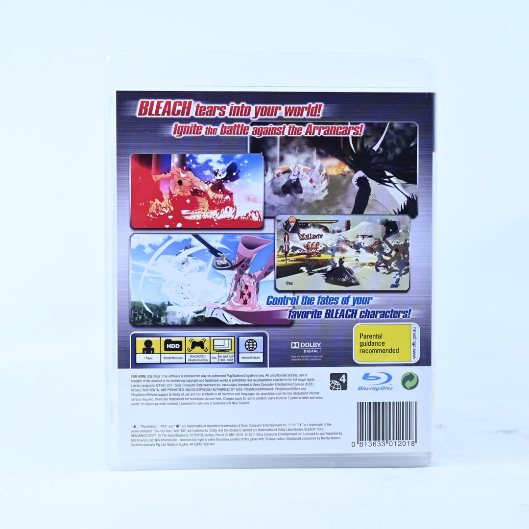 Bleach: Soul Resurreccion - Sony Playstation 3 / PS3 Game + Manual - MINT DISC!