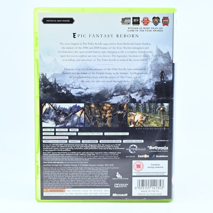 The Elder Scrolls V: Skyrim - Xbox 360 Game + Manual + Map! - PAL - FREE POST!