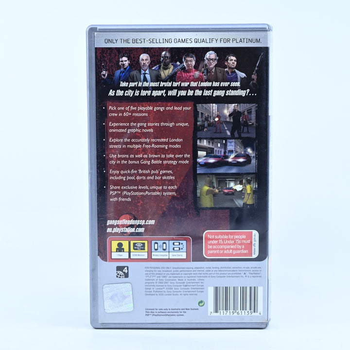 Gangs of London - Sony PSP Game + Manual - FREE POST!