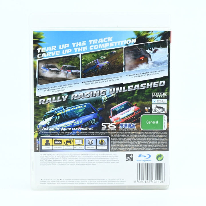 Sega Rally - Sony Playstation 3 / PS3 Game + Manual - FREE POST!