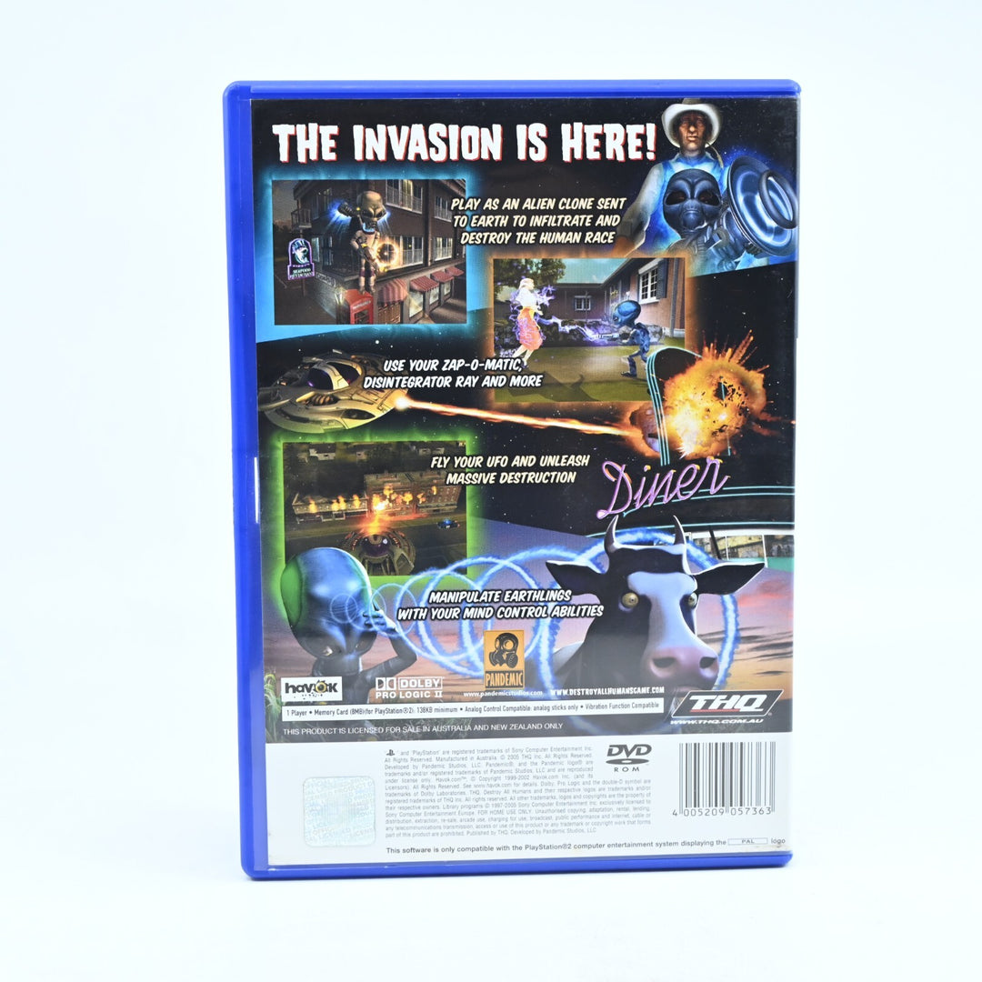 Destroy All Humans! - Sony Playstation 2 / PS2 Game + Manual - PAL - MINT DISC!