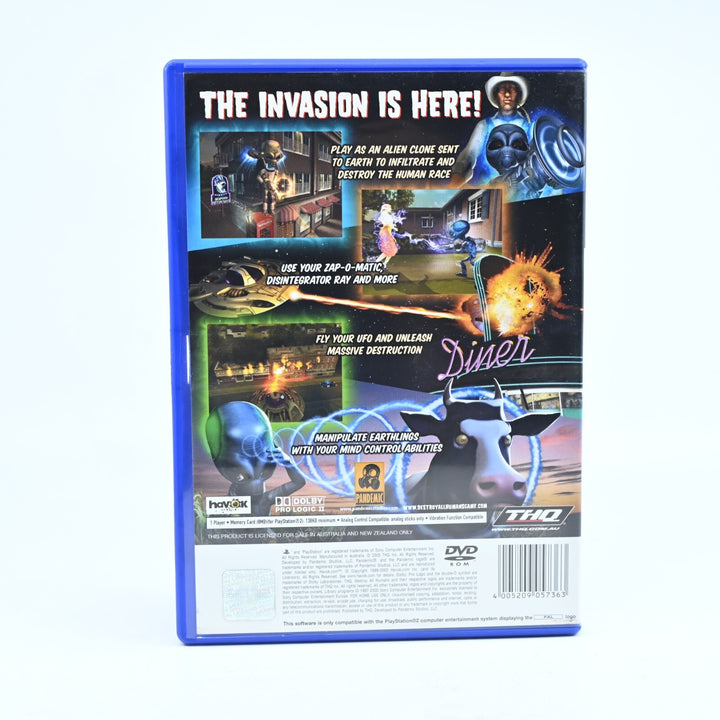 Destroy All Humans! - Sony Playstation 2 / PS2 Game + Manual - PAL - MINT DISC!