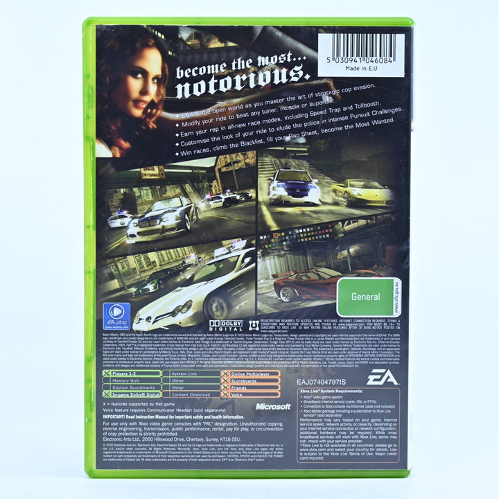 Need for Speed Most Wanted - Original Xbox Game + Manual - PAL - MINT DISC!