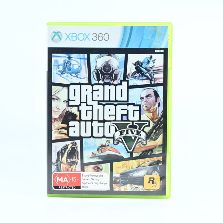 Grand Theft Auto V 5 - Xbox 360 Game + Manual + Map- PAL - NEAR MINT DISC!