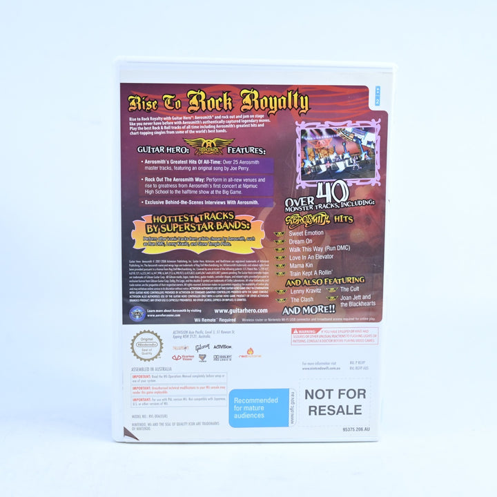 Guitar Hero: Aerosmith - Nintendo Wii Game + Manual - PAL - MINT DISC!