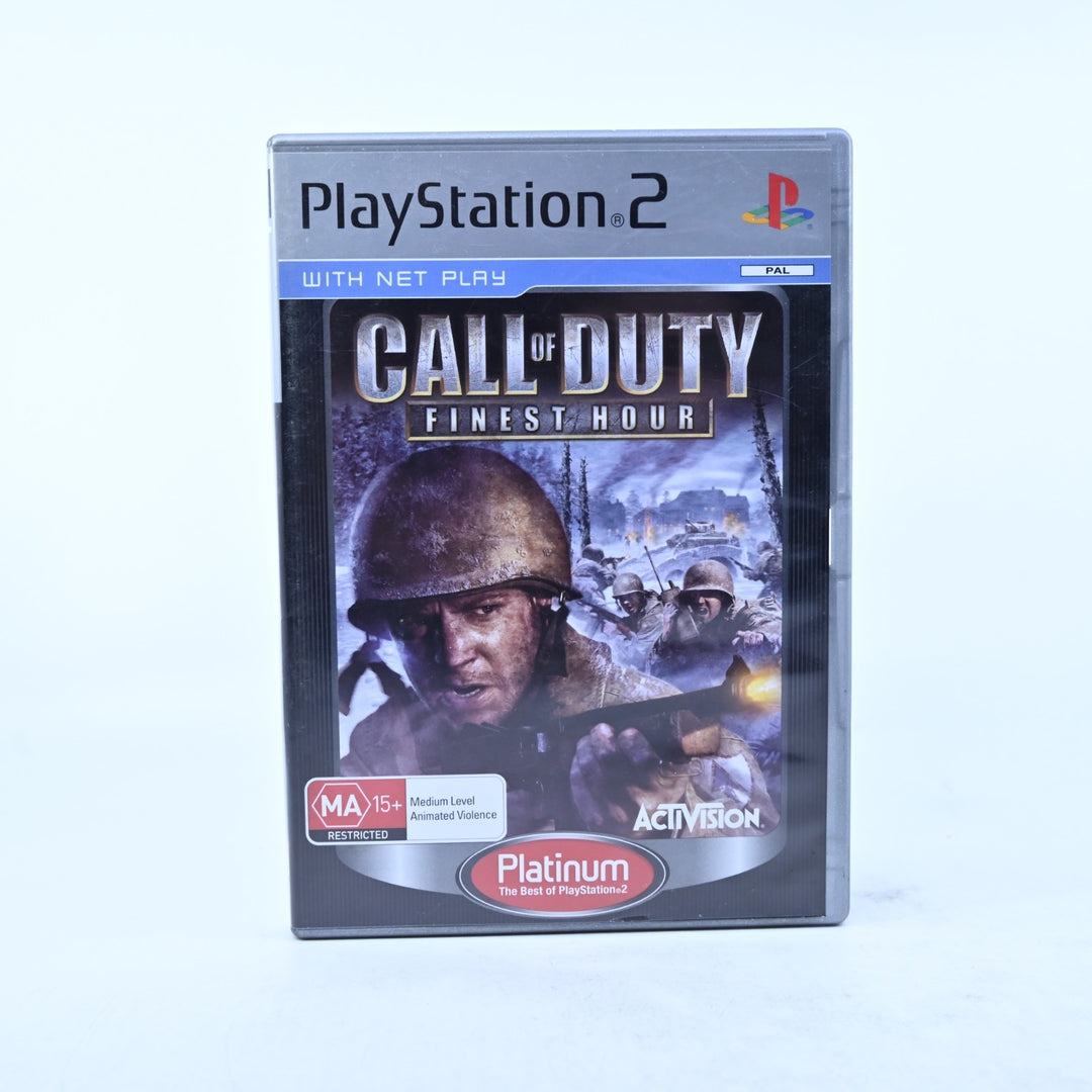 Call of Duty: Finest Hour - Sony Playstation 2 / PS2 Game + Manual - PAL