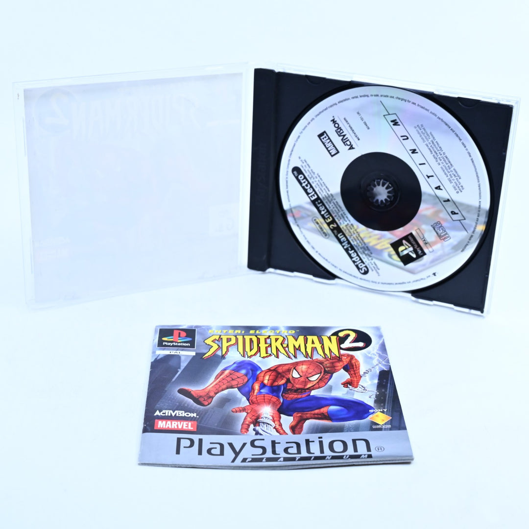 Spider-Man 2 Enter: Electro - Sony Playstation 1 / PS1 Game + Manual - PAL