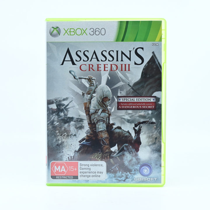 Assassin's Creed III - Xbox 360 Game + Manual - PAL - MINT DISC!