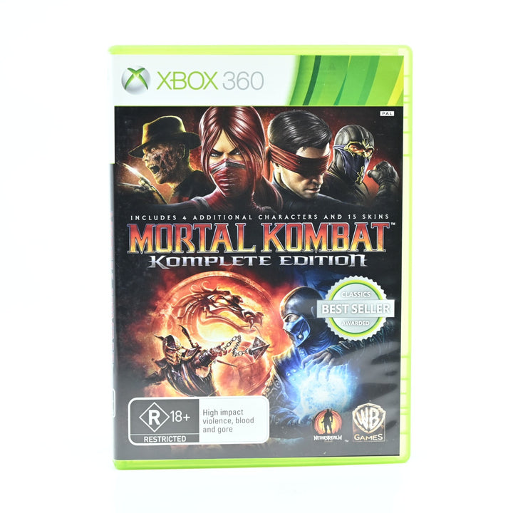 Mortal Kombat Komplete Edition - Xbox 360 Game + No Manual - PAL - MINT DISC!
