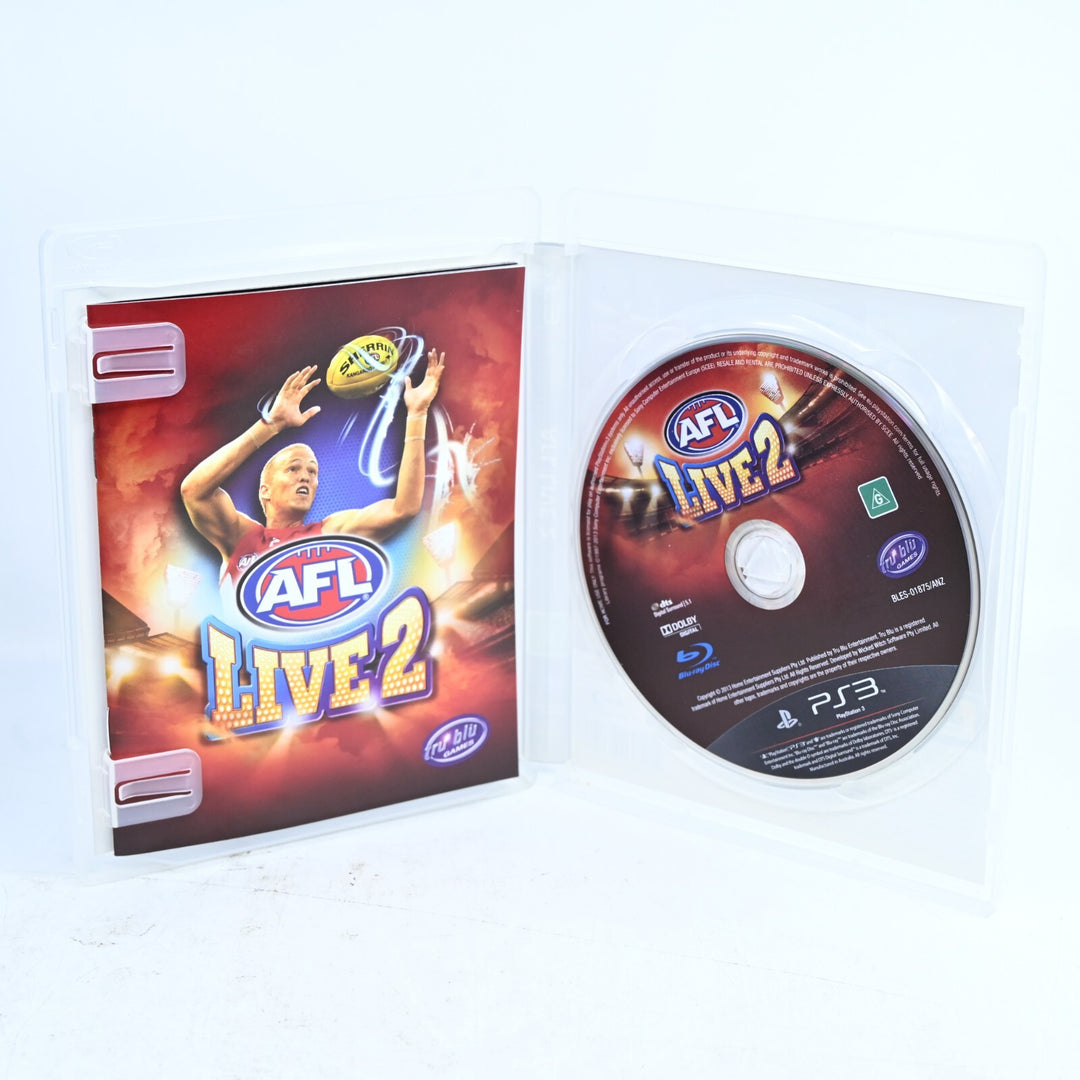 AFL Live 2 - Sony Playstation 3 / PS3 Game + Manual - FREE POST!