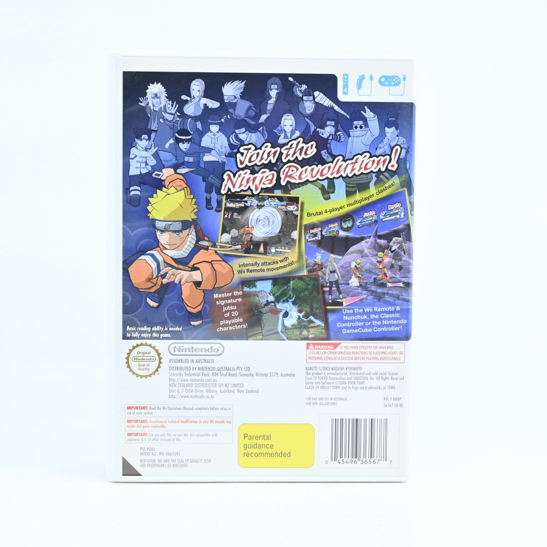 Naruto: Clash of Ninja Revolution - Nintendo Wii Game + Manual - PAL - MINT DISC