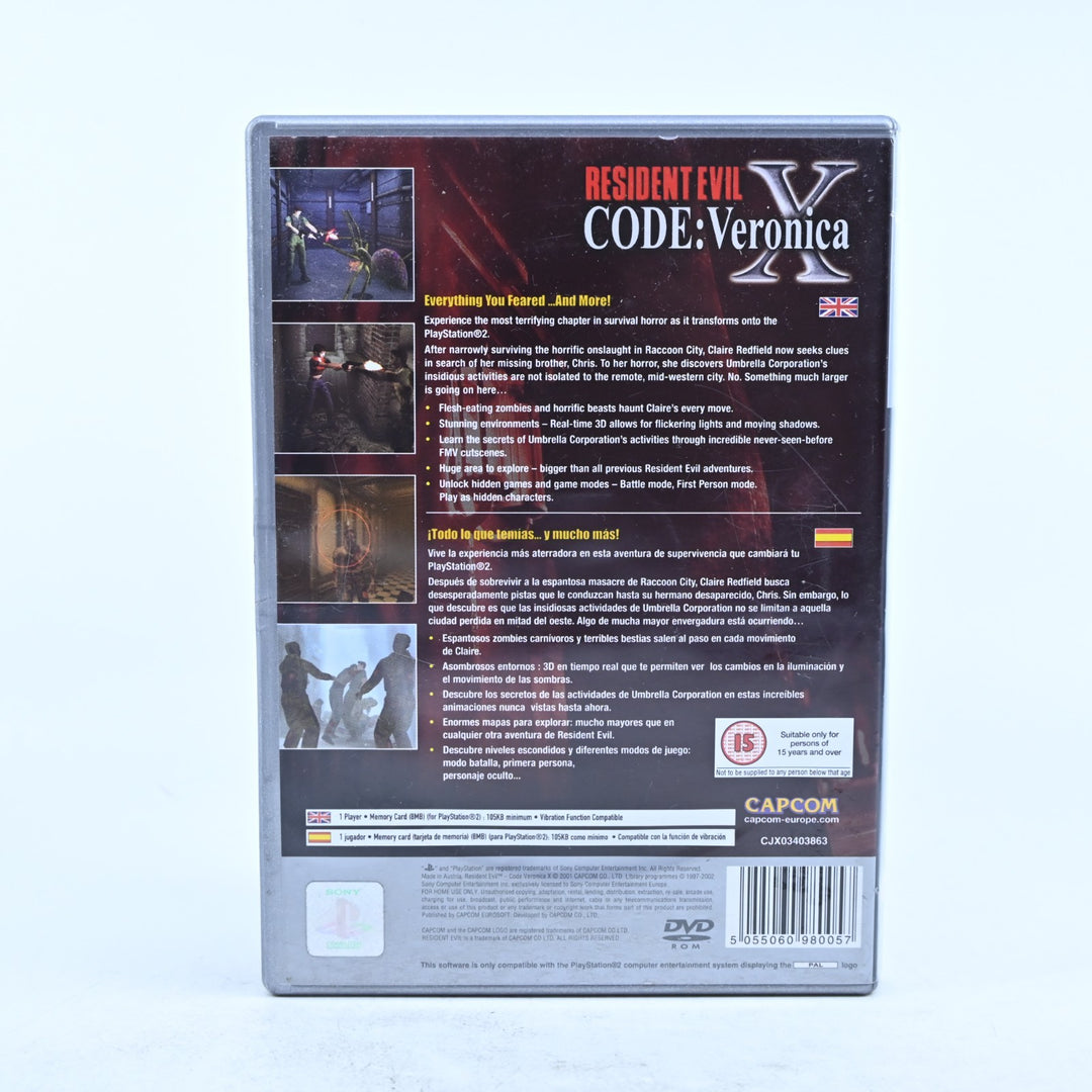 Resident Evil Code: Veronica X - Sony Playstation 2 / PS2 Game + Manual - PAL