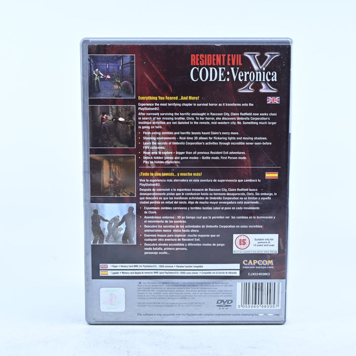 Resident Evil Code: Veronica X - Sony Playstation 2 / PS2 Game + Manual - PAL