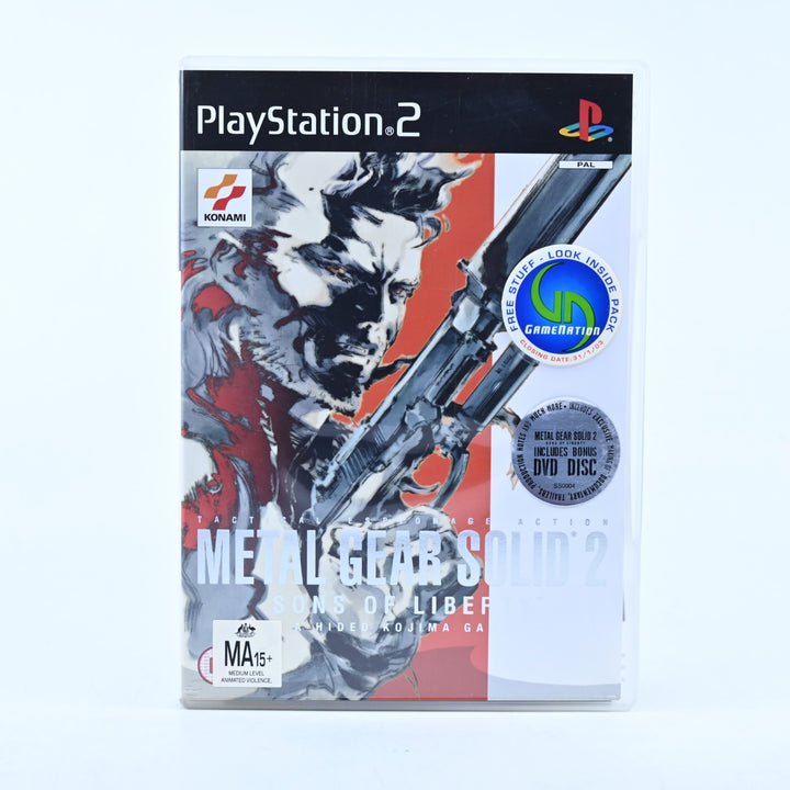 Metal Gear Solid 2: Sons of Liberty - Sony Playstation 2 / PS2 Game + Manual