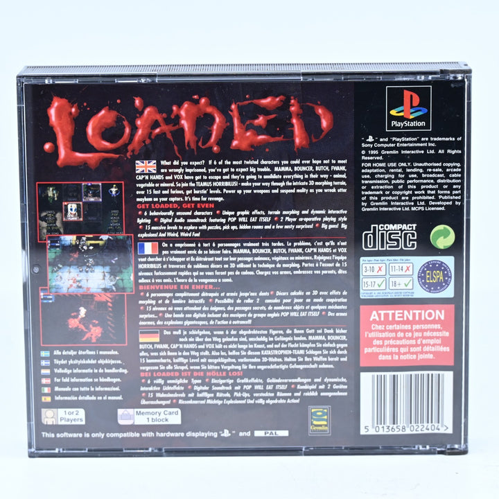 Loaded - Sony Playstation 1 / PS1 Game + Manual - PAL - MINT DISC!
